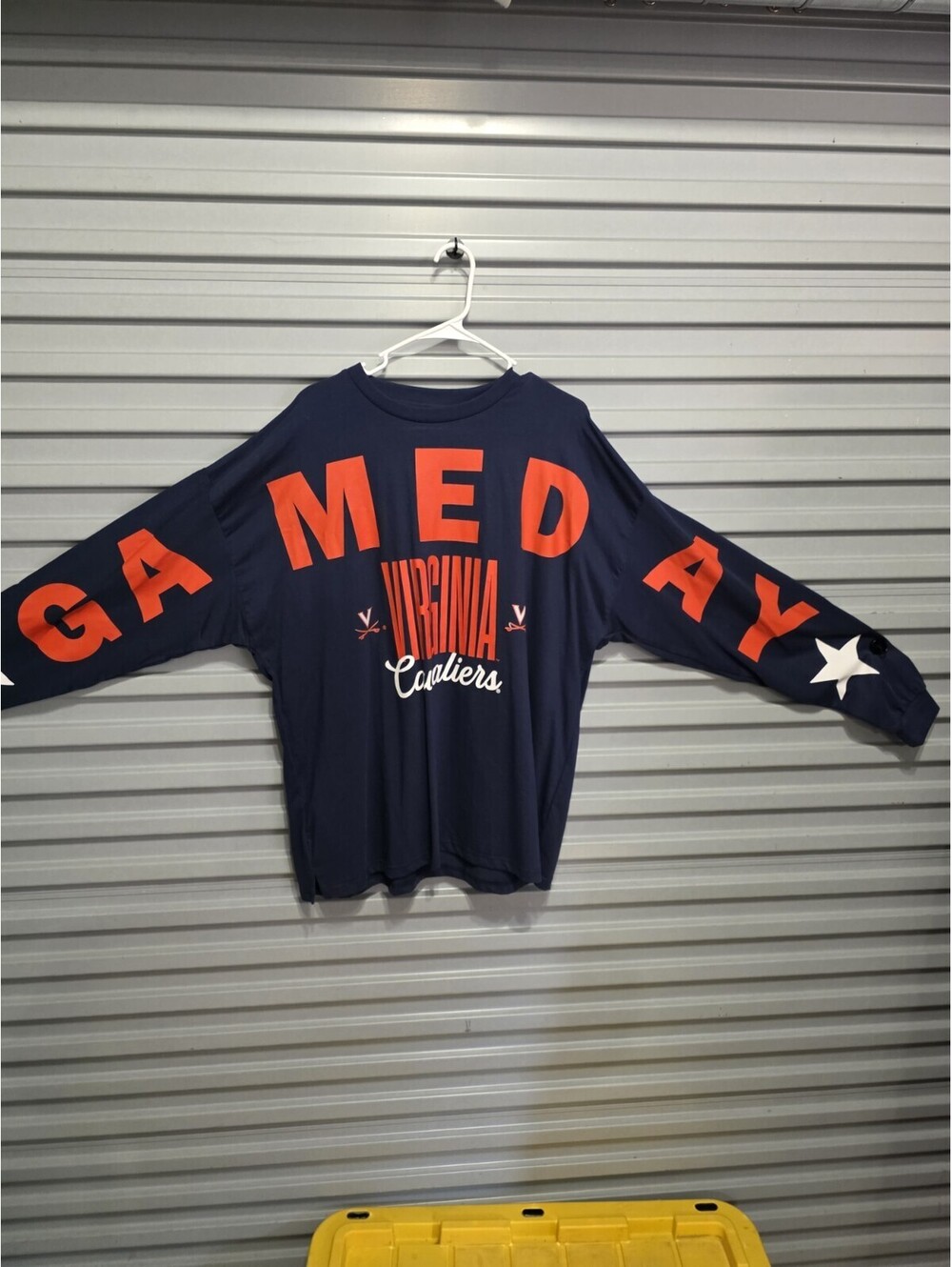 Pressbox Virginia Cavaliers Navy/Orange Crewneck Pullover Sweatshirt One Size